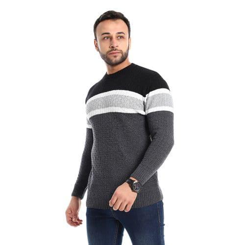 Men's wool pullover multicolor