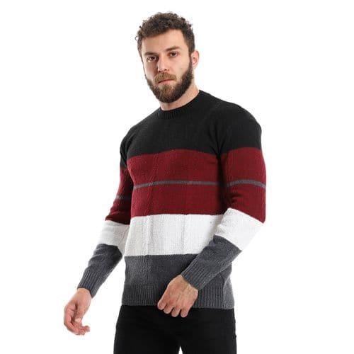 Men's wool pullover multicolor