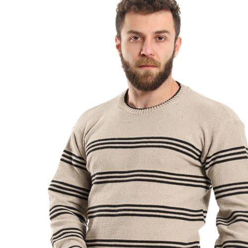 Men's wool pullover multicolor