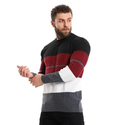 Men's wool pullover multicolor