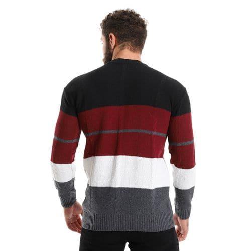 Men's wool pullover multicolor