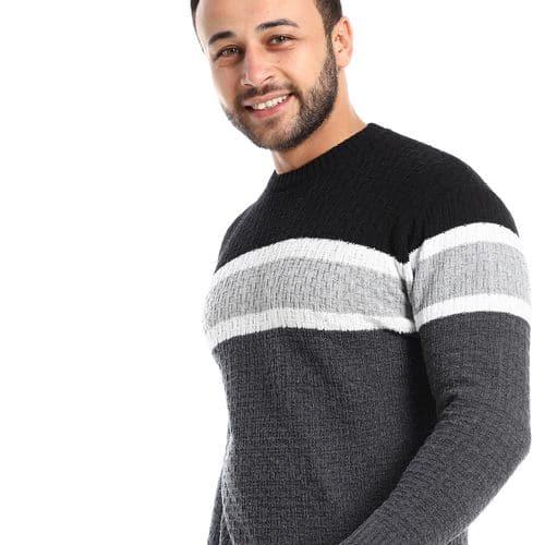 Men's wool pullover multicolor