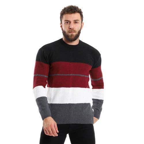 Men's wool pullover multicolor